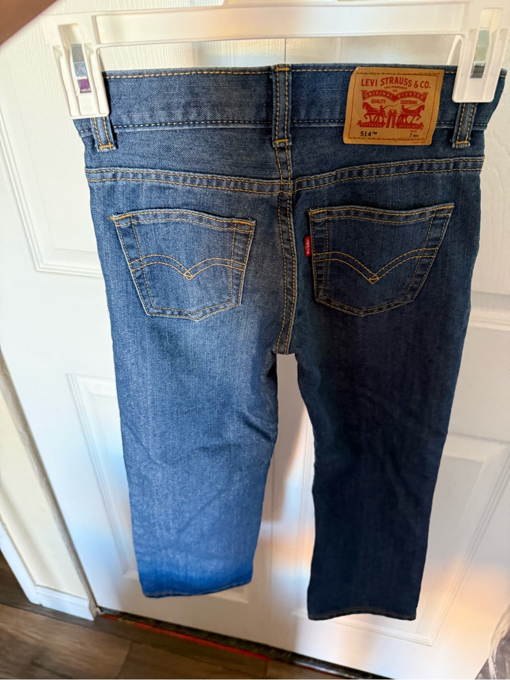 Levi's boys Straight Jeans in Dark Blue Denim